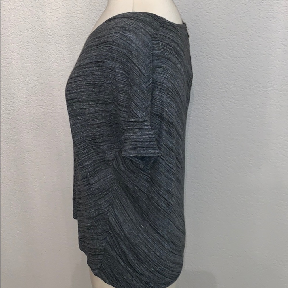 Zara heather grey distressed shirt sleeve shirt S - Picture 4 of 7